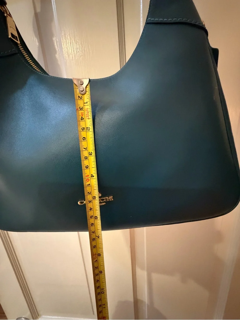 COACH K2577 Smooth Leather Hobo — Deep Teal